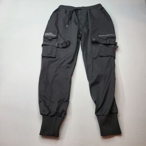 Men's Black Streetwear Cargo Pants